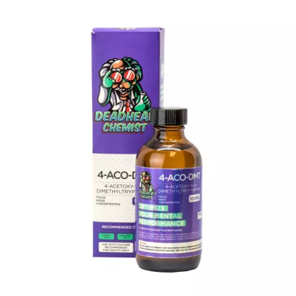 Analytical-grade 4-AcO-DMT powder in a laboratory setting, supplied by Pharma Research .eu