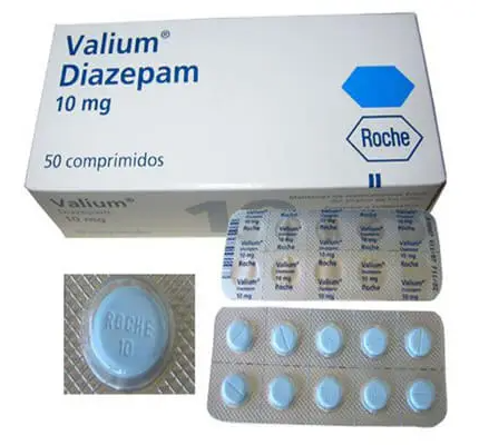 Official clinical packaging of diazepam showing dosage strength information and prescription-only patient guidance from Pharma Research .eu