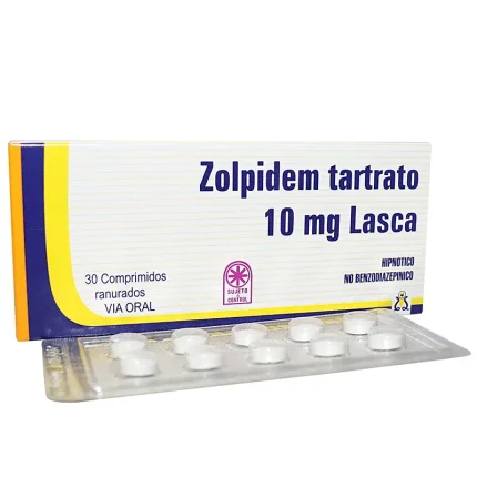 Clinical packaging of Zolpidem tablets showing dosage strength and prescription medicine information for Pharma Research .eu.